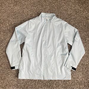 Nike Golf Jacket Women's XL 16-18 Ice Blue Clima Fit Windbreaker Zip Pockets